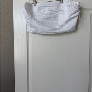 Madewell White Smocked  Top with straps
